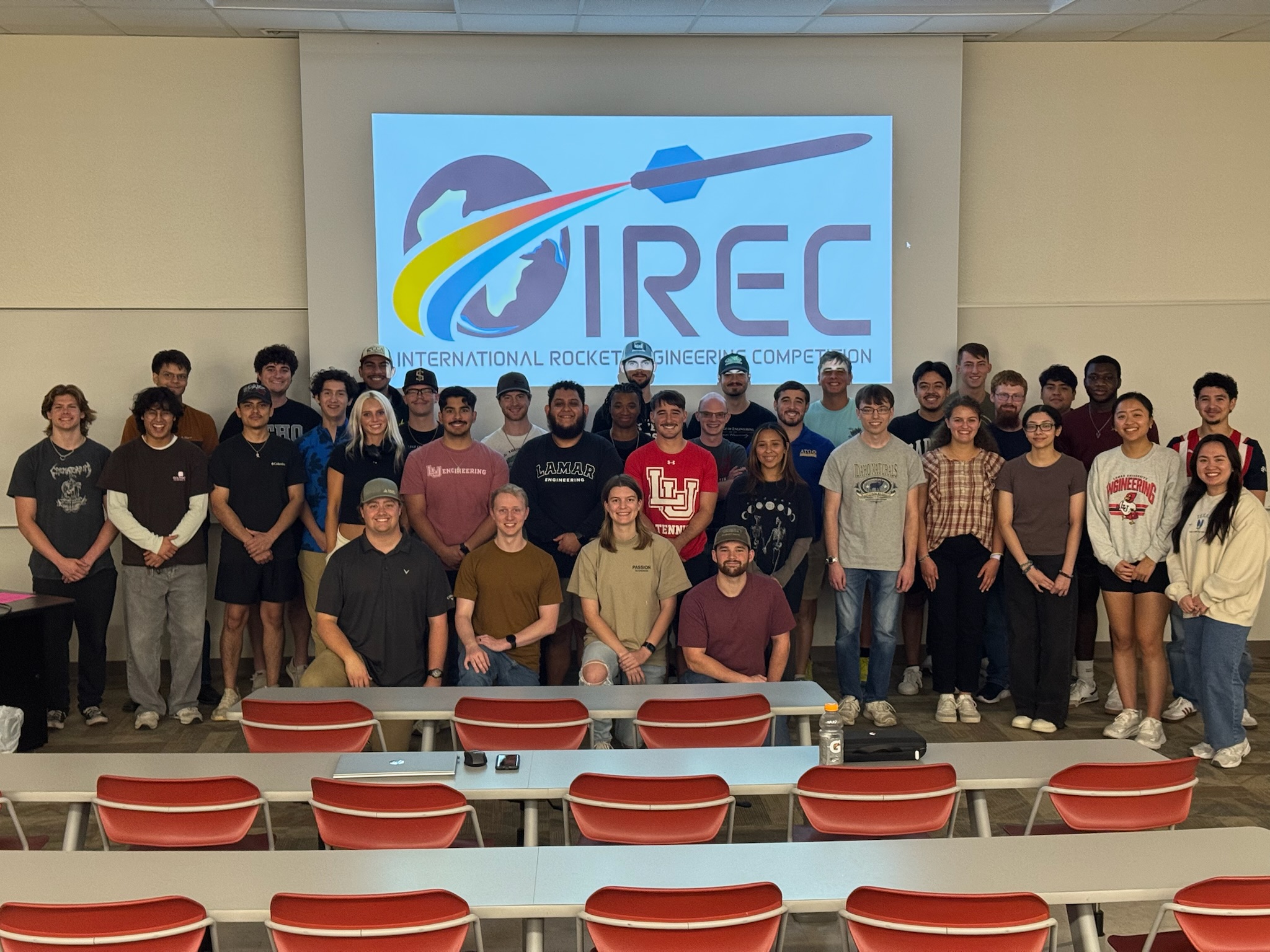 Team photo following acceptance into IREC 2026 in the 10K COTS category (November 2025).